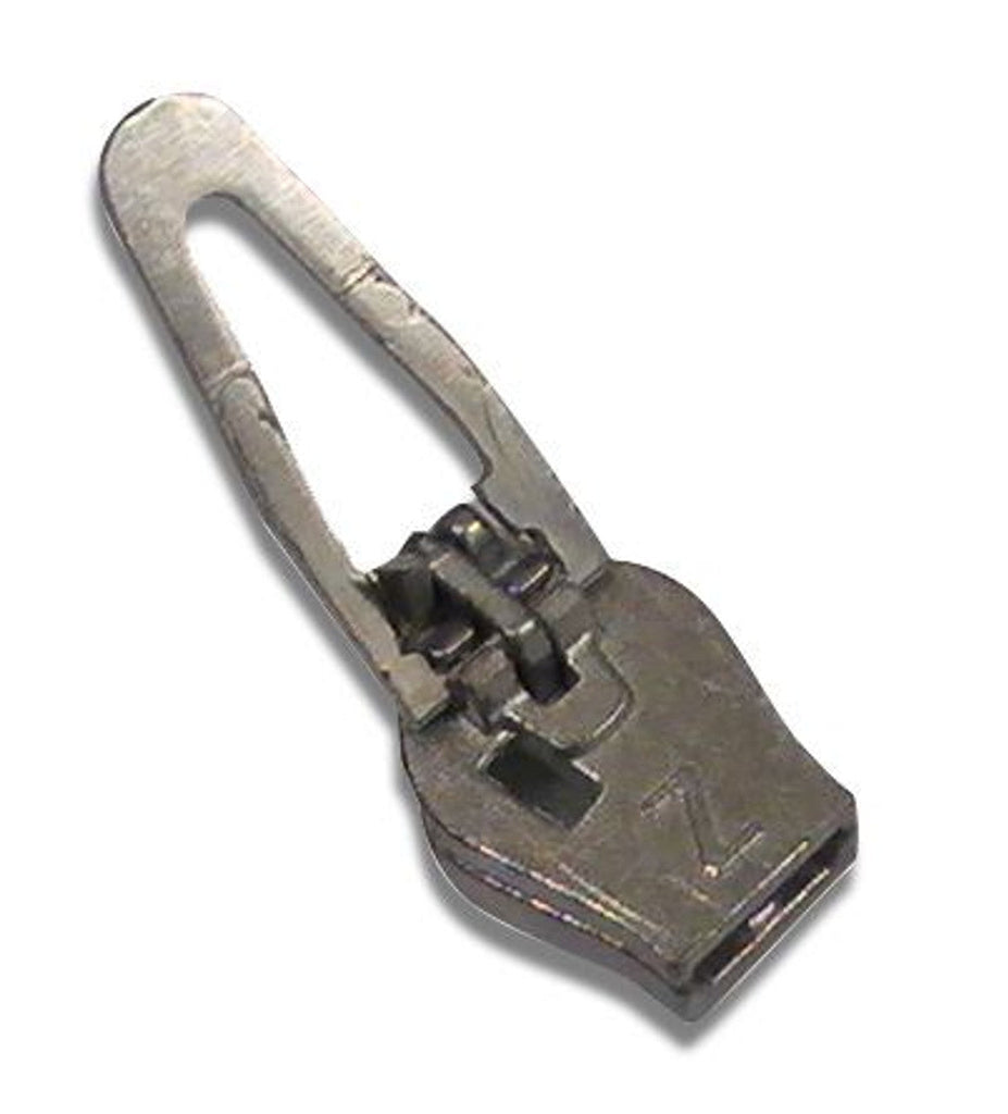 Silver zip puller with Round Puller