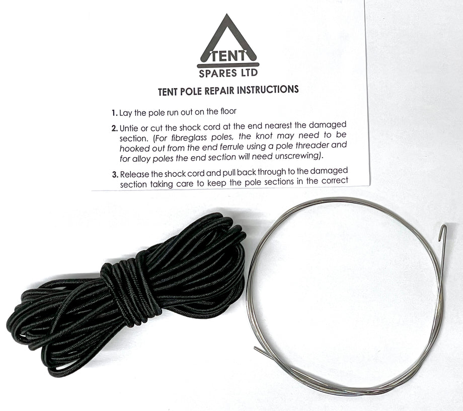 3mm Replacement Tent Pole Elastic & Threading Tool