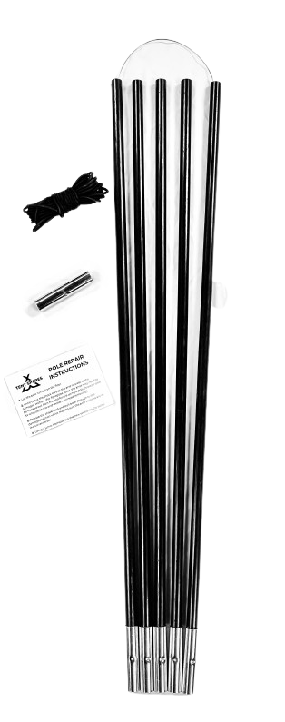 tent spares uk Universal 7.9mm Replacement Tough Durable Fiberglass 5 Pole Pack