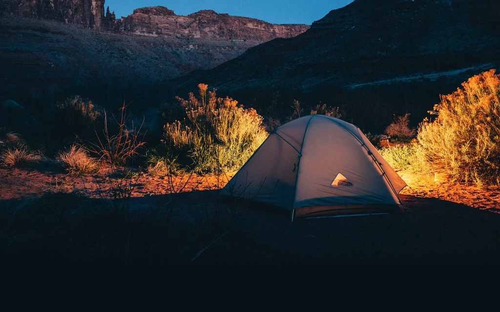 tent in the canyons