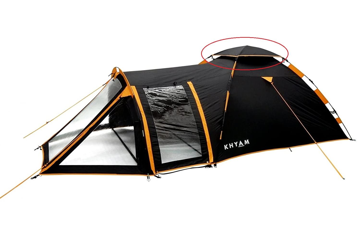 khyam tents Khyam Biker Top Cap in Black with Citrus Trim
